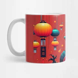 Futuristic Festive Dragon Chinese New Year Mug